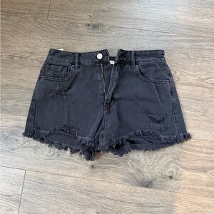 Pacsun Black Distressed Denim Shorts